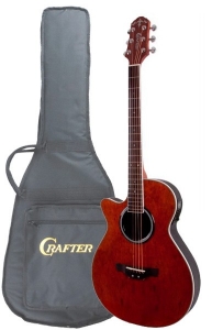 Электроакустическая гитара CRAFTER FX-550EQ / L/AM (леворукая) с чехлом